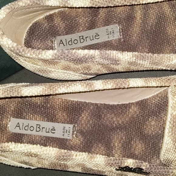 Aldo Brué Women's Leather Snakeskin Print Flats - Picture 3 of 8